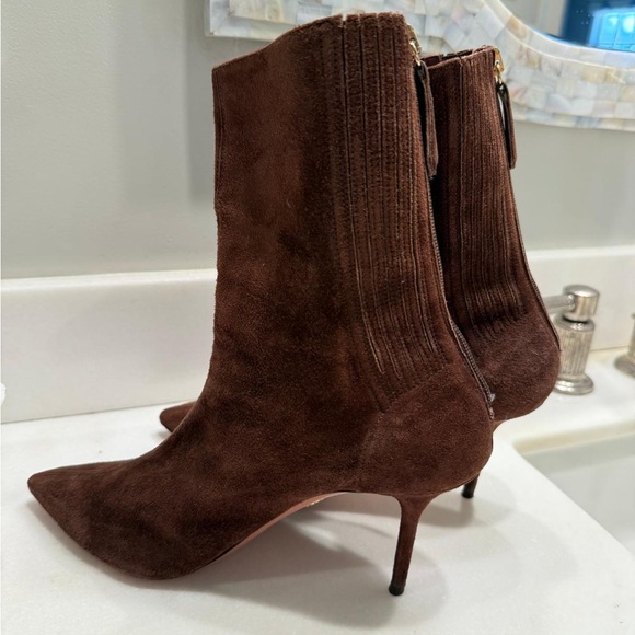 Aquazzura Brown Suede Heeled Boots - Picture 2 of 3